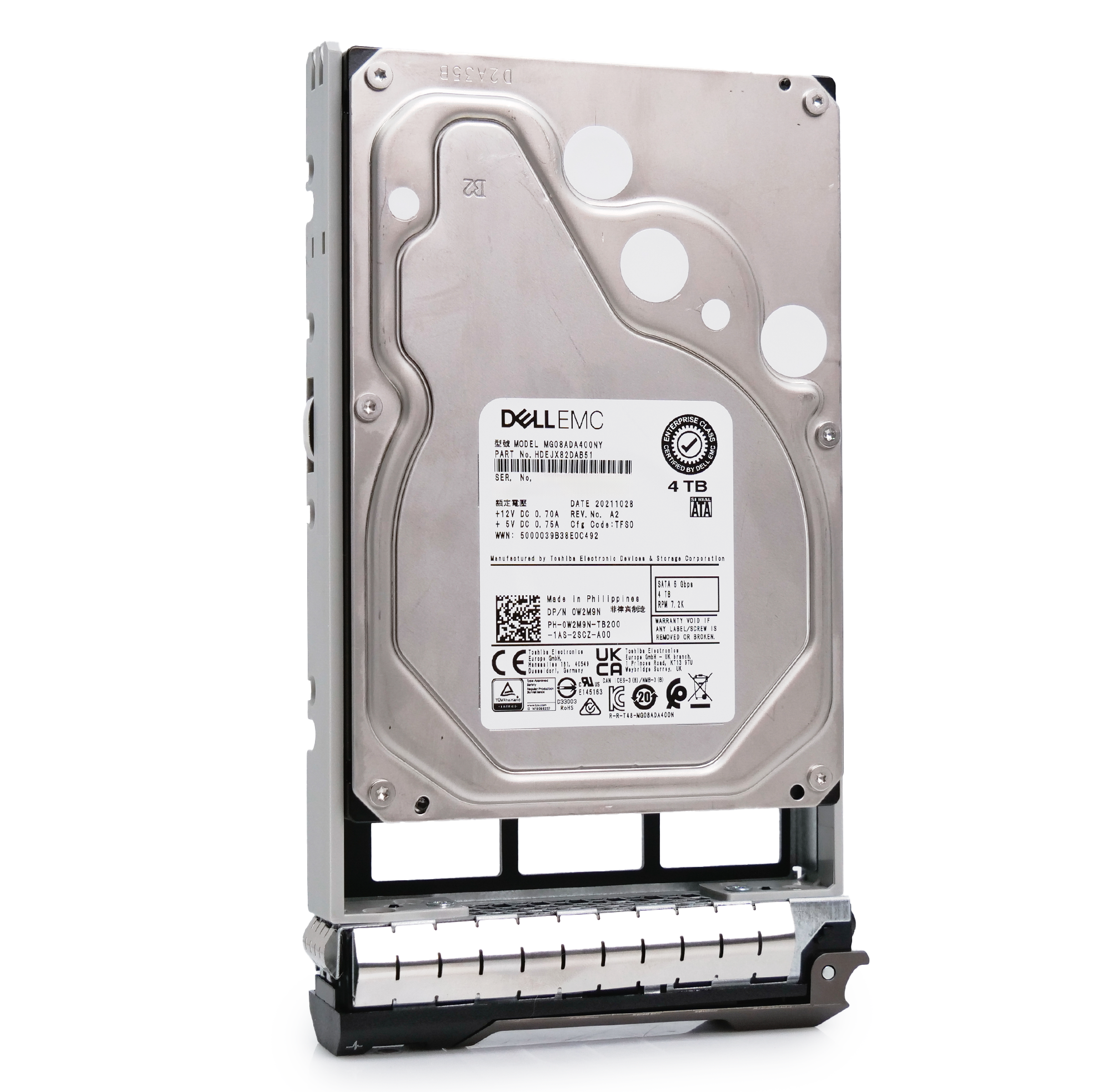 Dell G13 9PR63 4TB 7.2K RPM SATA 6Gb/s 512n 3.5in Hard Drive