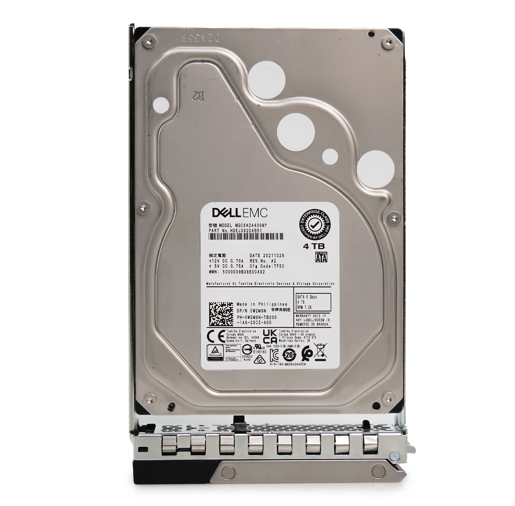 Dell G14 0MWHY9 4TB 7.2K RPM SATA 6Gb/s 512n 3.5in Hard Drive
