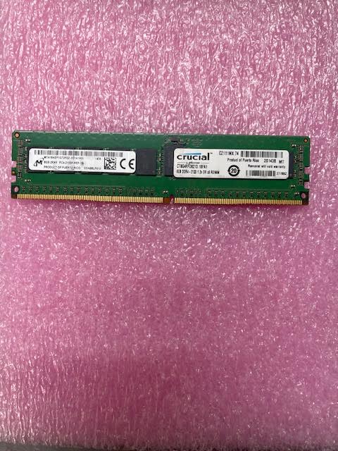 Micron / Crucial 8GB DDR4-2133MHz PC4-17000 Registered ECC CL15 288-Pin DIMM 1.2V Dual Rank Memory (Crucial Part# CT8G4RFD8213.18FA1 / Micron Part# MTA18ASF1G72PDZ-2G1A1HG)