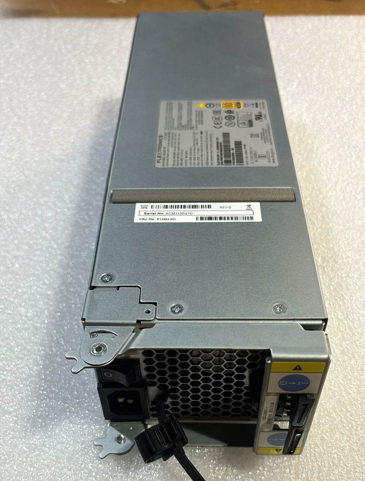 HPE MSA OneStor 580W AC Power Supply P12954-001 | Alo Tech Solutions
