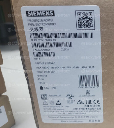 6SL3210-1PB21-8UL0 Siemens