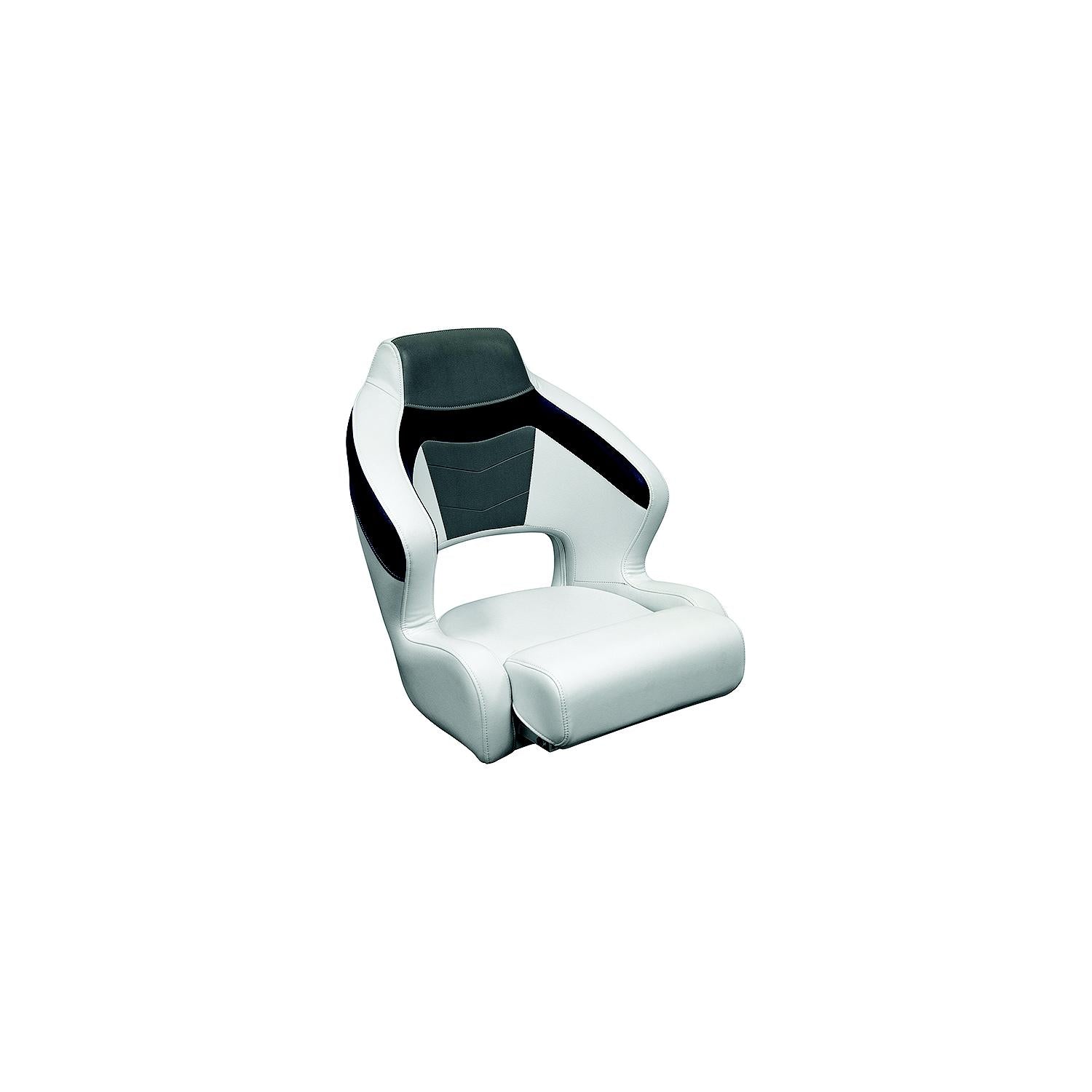 Wise Seats 3338-1773 Wise Baja XL Bucket Seat w/ Flip Up Bolster, Brite White/Grey/Midnight