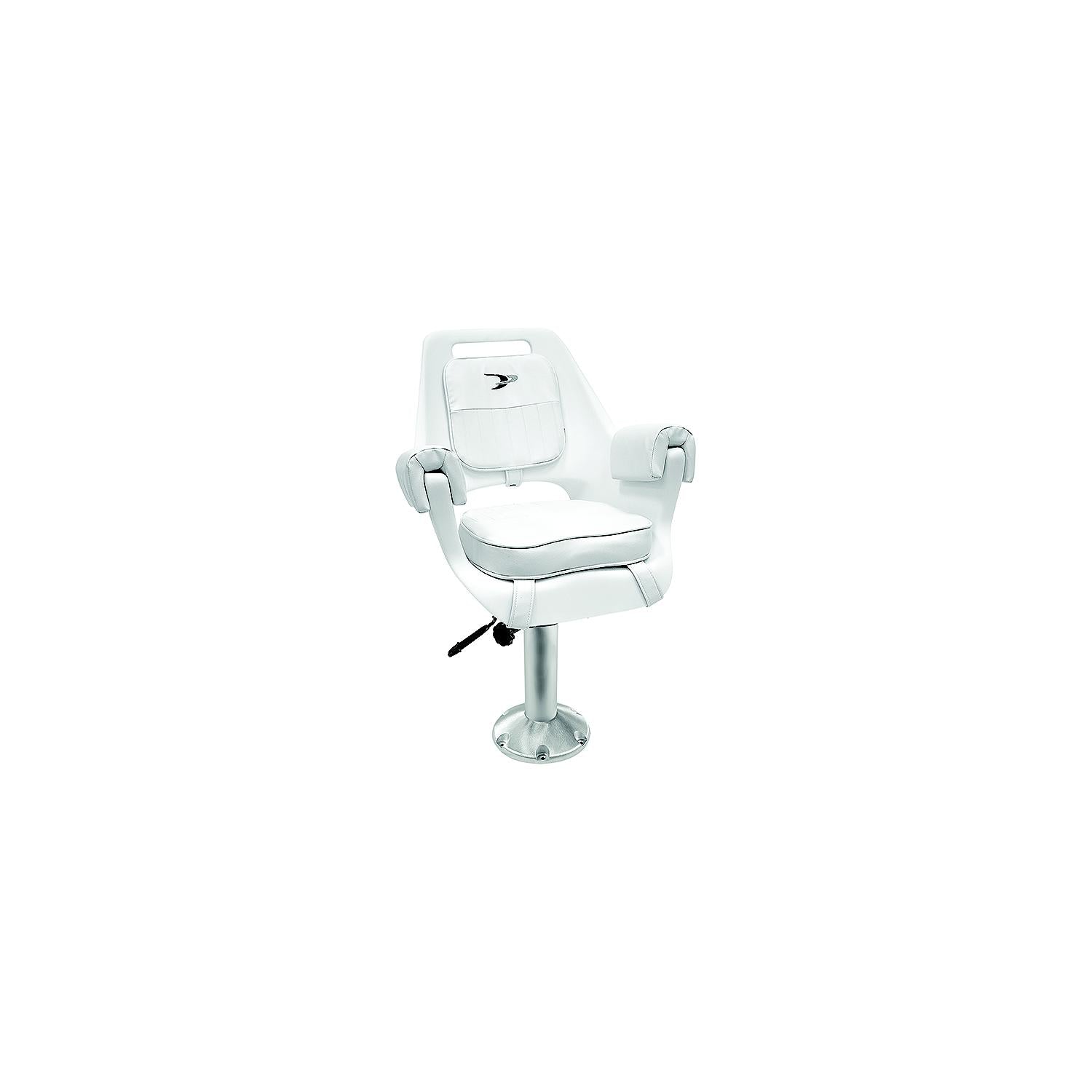 Wise Seats 8WD007-710 Wise Deluxe Pilot Chair w/Padded Arm Rests & Cushions, White