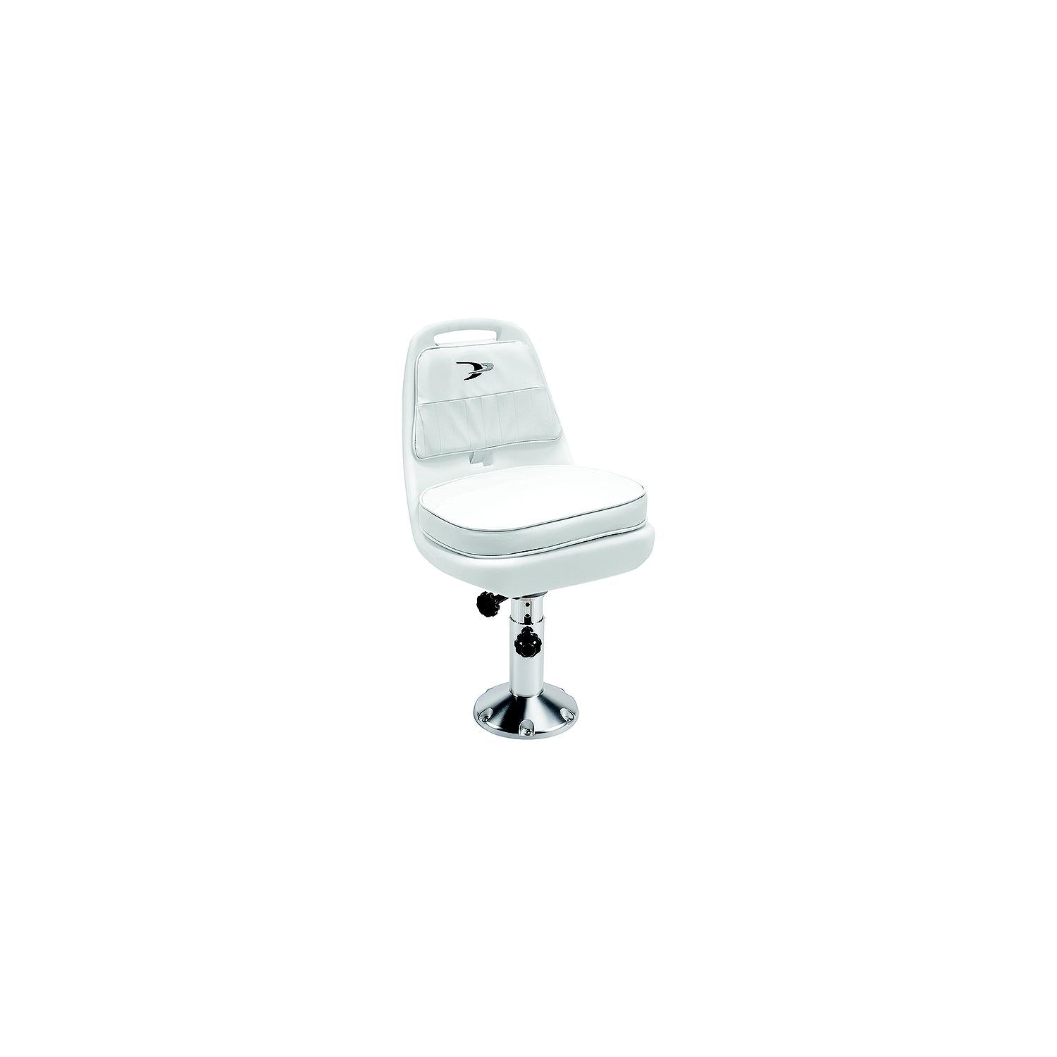 Wise 8WD013-7-710 Standard Pilot Chair Package, White, includes Cushions, Mounting Plate, Pedestal, Spider