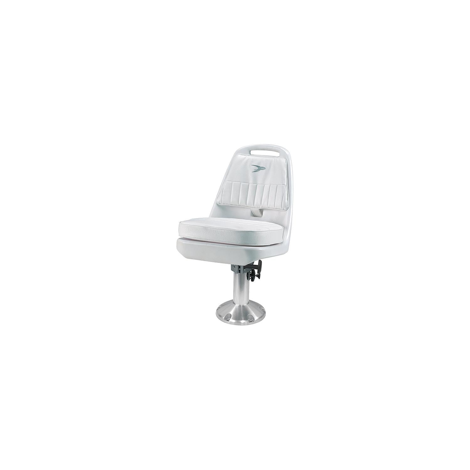 Wise 8WD013-7-710 Standard Pilot Chair Package, White, includes Cushions, Mounting Plate, Pedestal, Spider