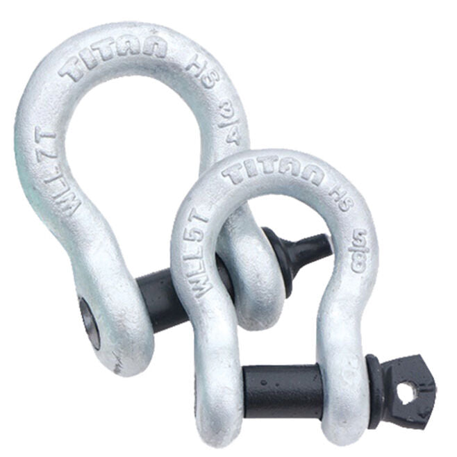 Titan Chain 10319611 High Strength Galvanized Shackle, 7/16"