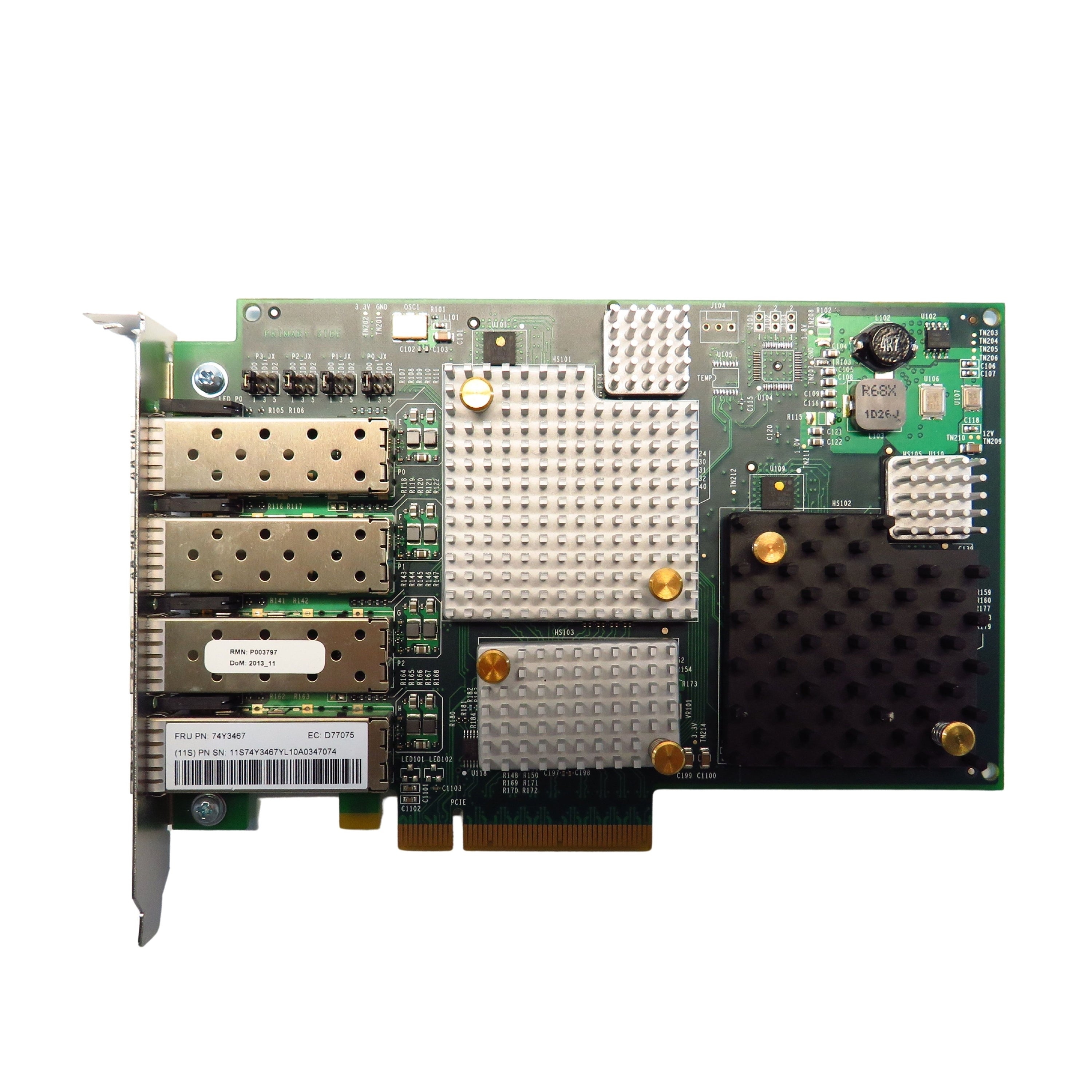 IBM 74Y3467 LPE12004 4 Port 8GB FC PCIe HBA Host Bus Adapter (Refurbished)