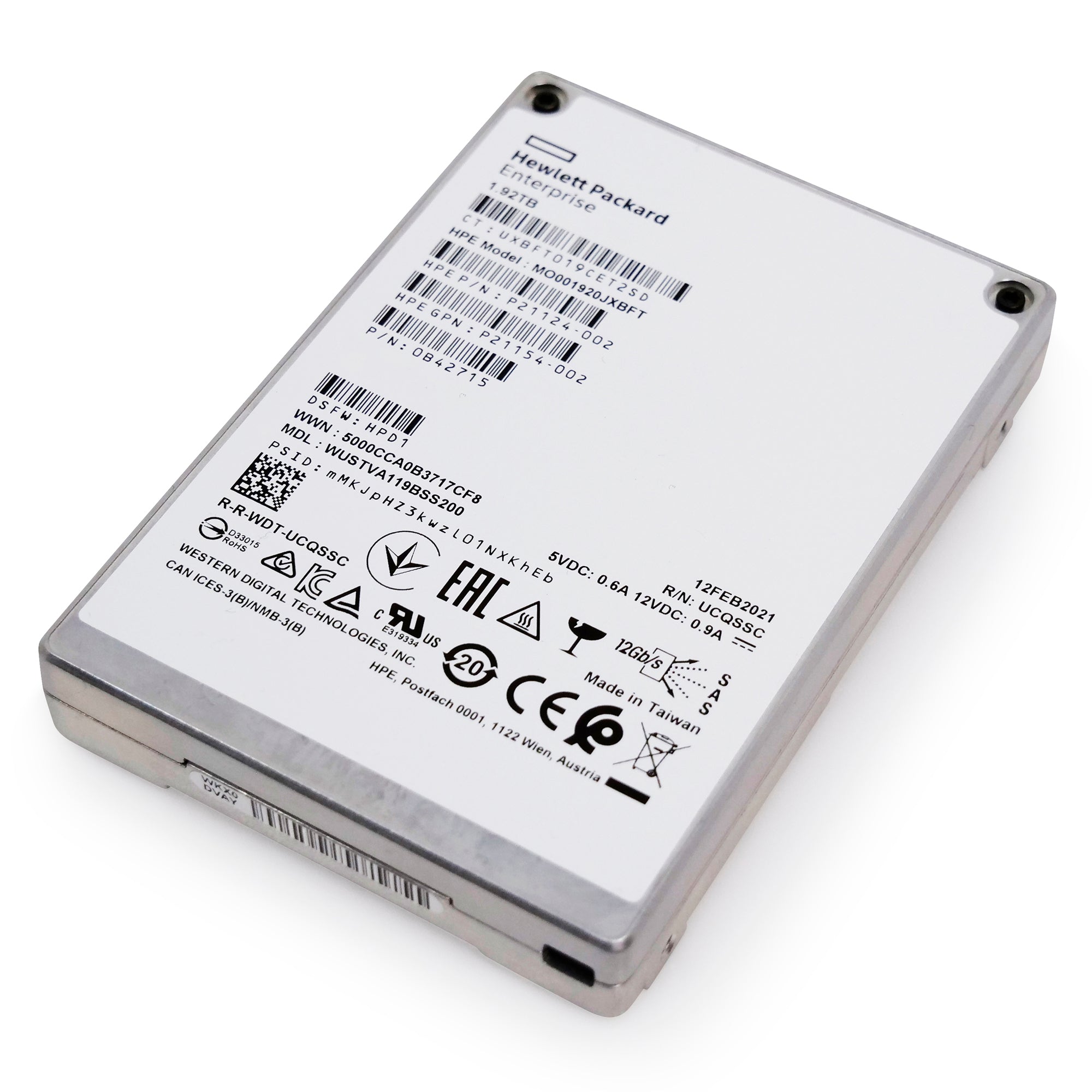 Western Digital/HP Ultrastar DC SS540 WUSTVA119BSS200 1.92TB 1DWPD SAS 12Gb/s 3D TLC 2.5in Solid State Drive