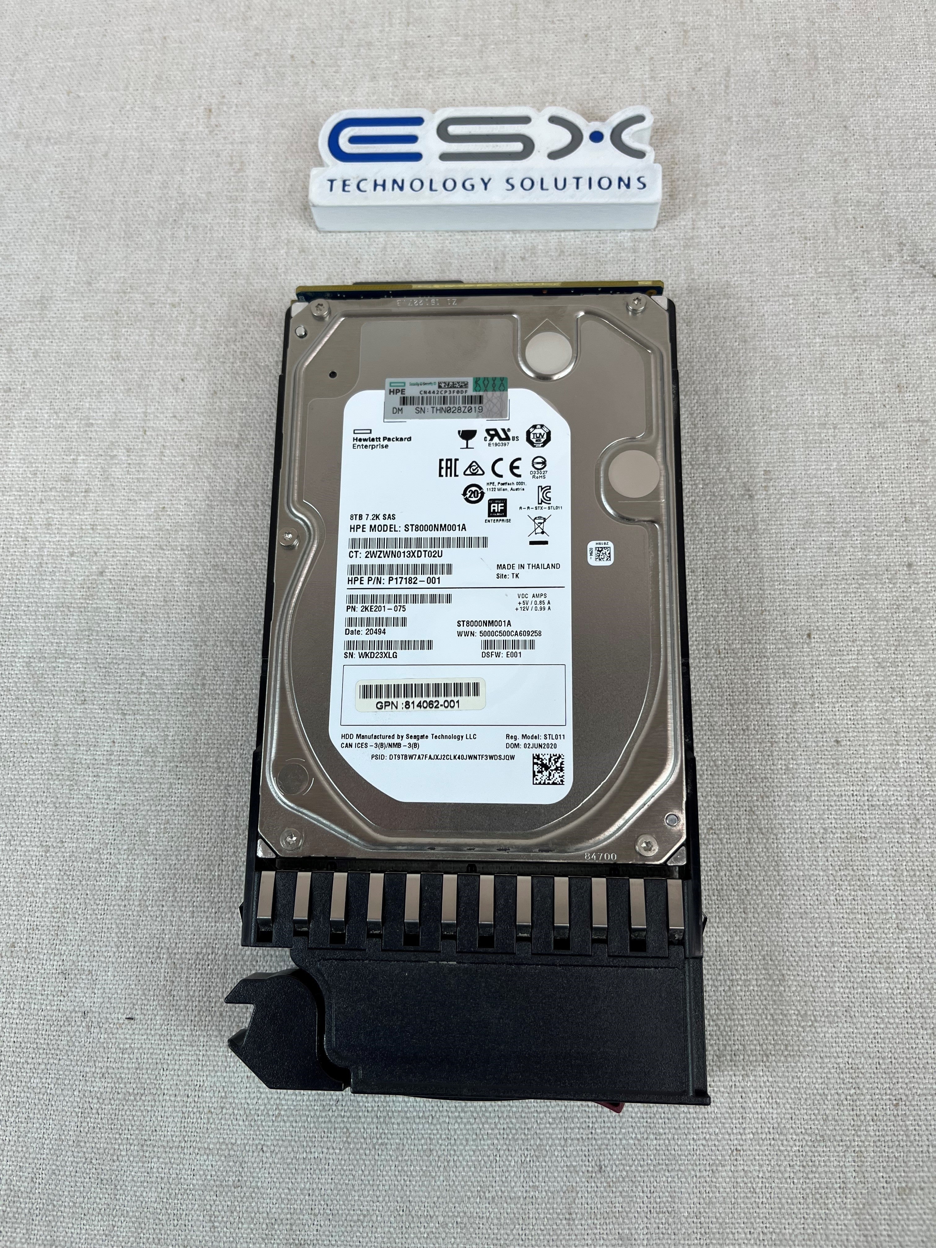 HPE MSA 8TB 12G SAS 7.2K 3.5” LFF 813866-001 M0S90A