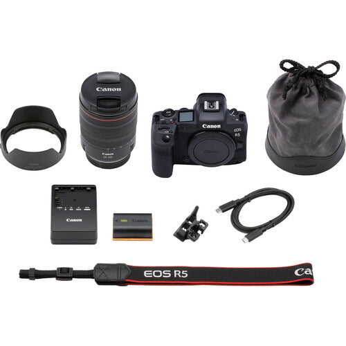 Canon EOS R5 Mirrorless Camera with 24-105mm f/4 Lens