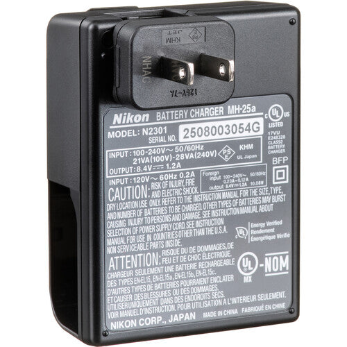 Nikon MH-25A Battery Charger for EN-EL15 Li-Ion Battery
