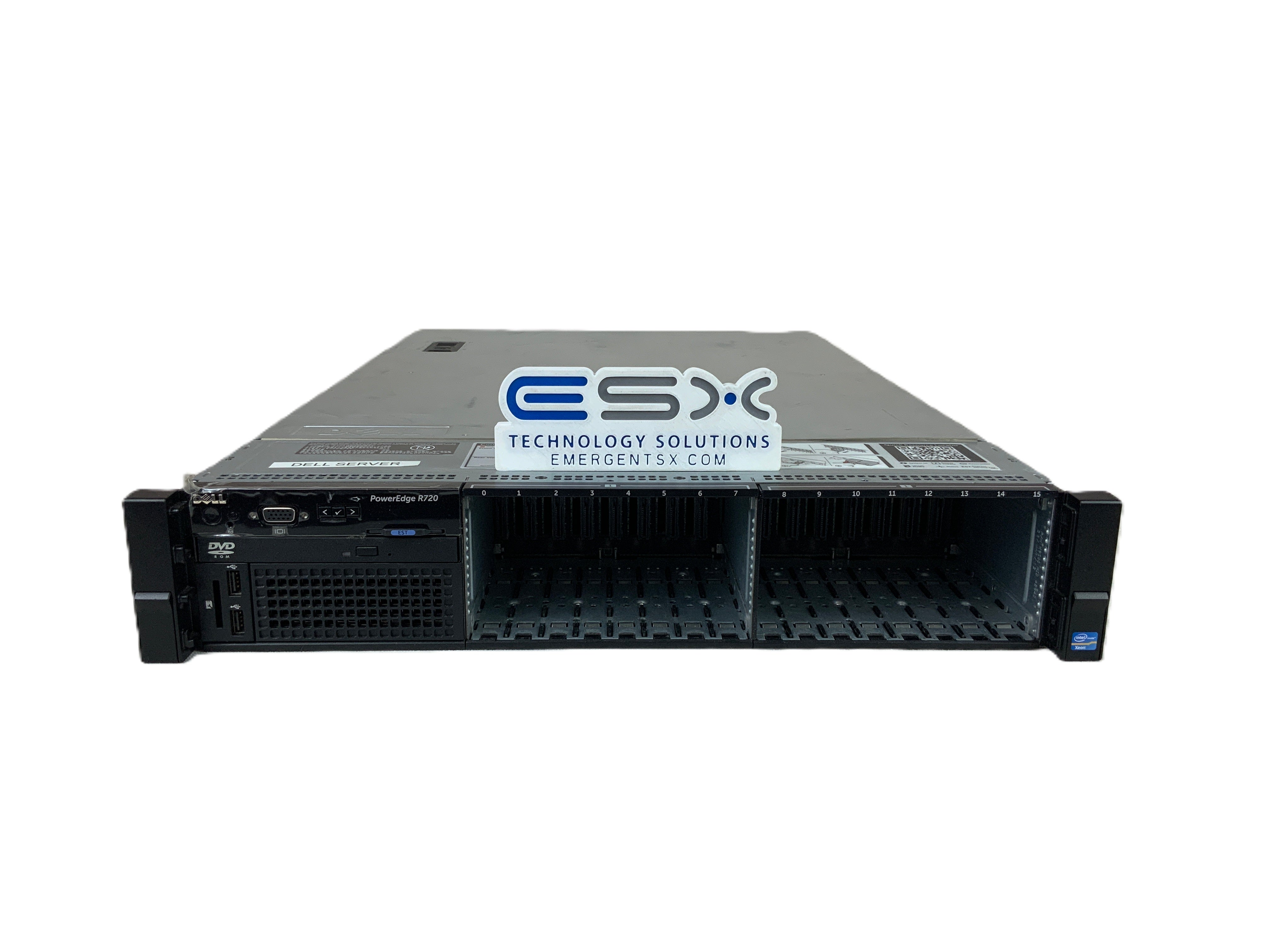 Dell PowerEdge R720 16x 2.5” 2U Server – 2x 8-Core E5-2665 2.4GHz 128GB 2x 300GB