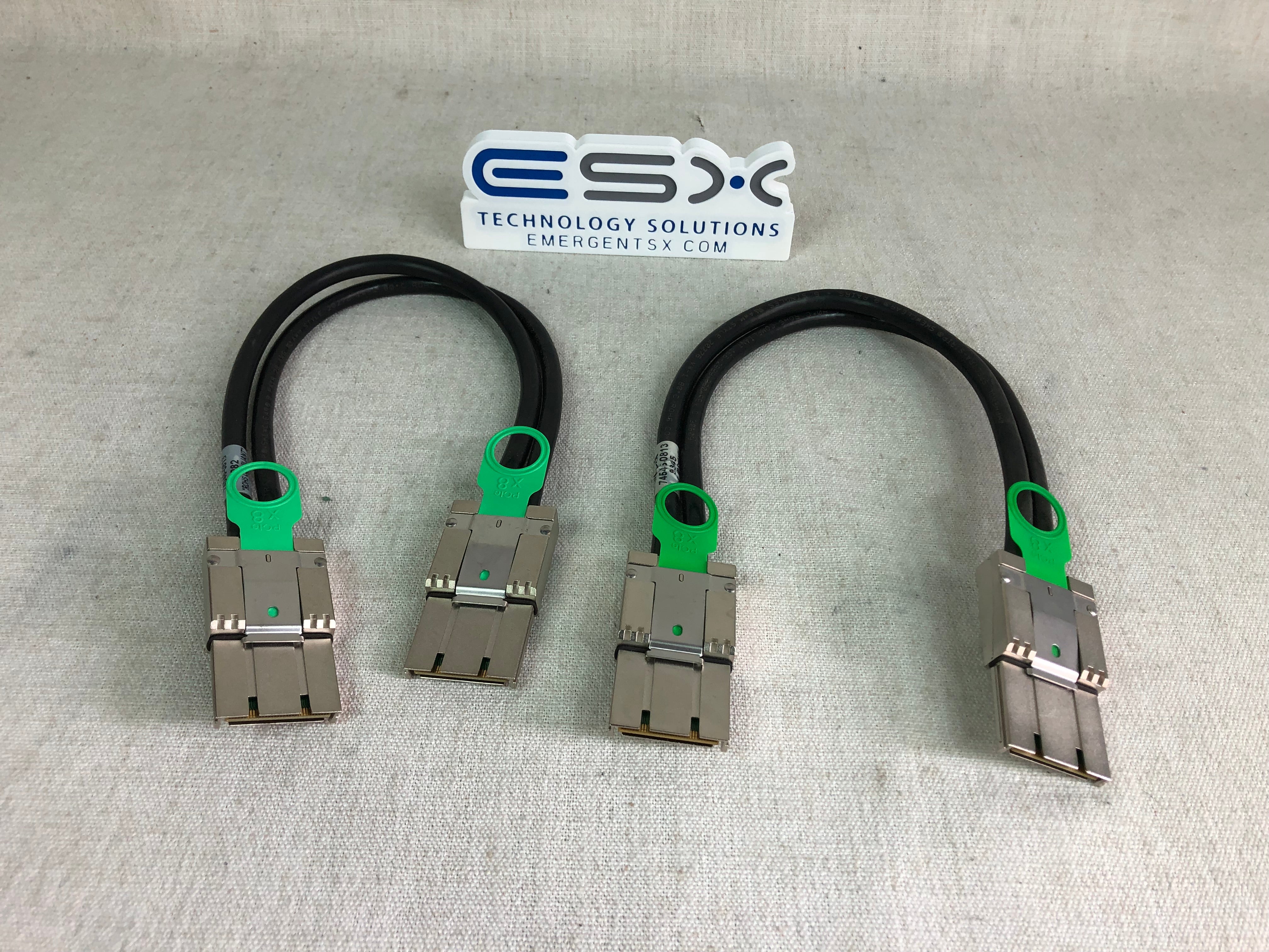 Lot of 2 Molex 74546-0813 iPass PCIe x8 .5M 24 AWG Cable Assembly