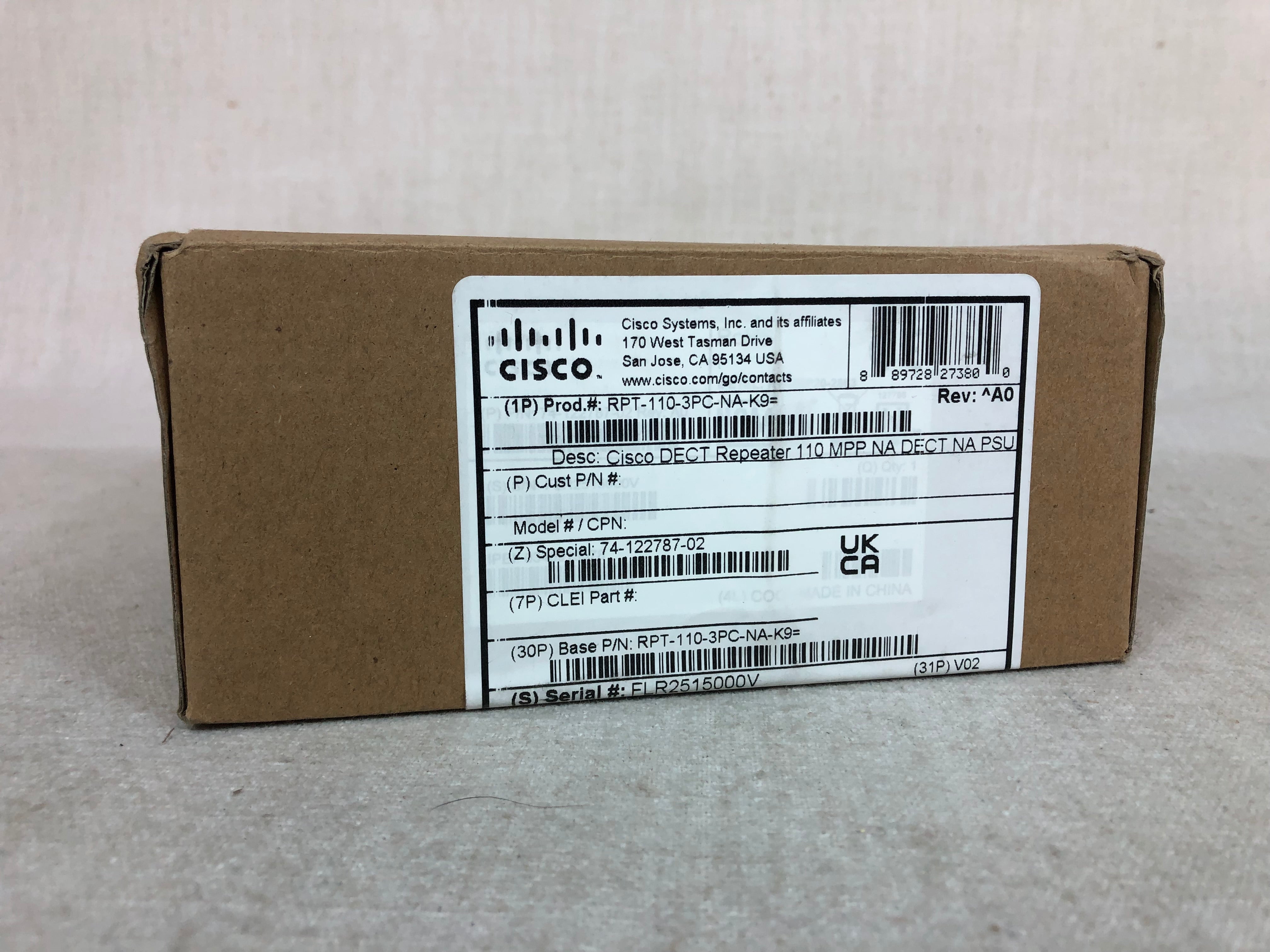 Cisco IP DECT 6825 & Cisco 110 IP DECT Repeater bundle, In Factory Box