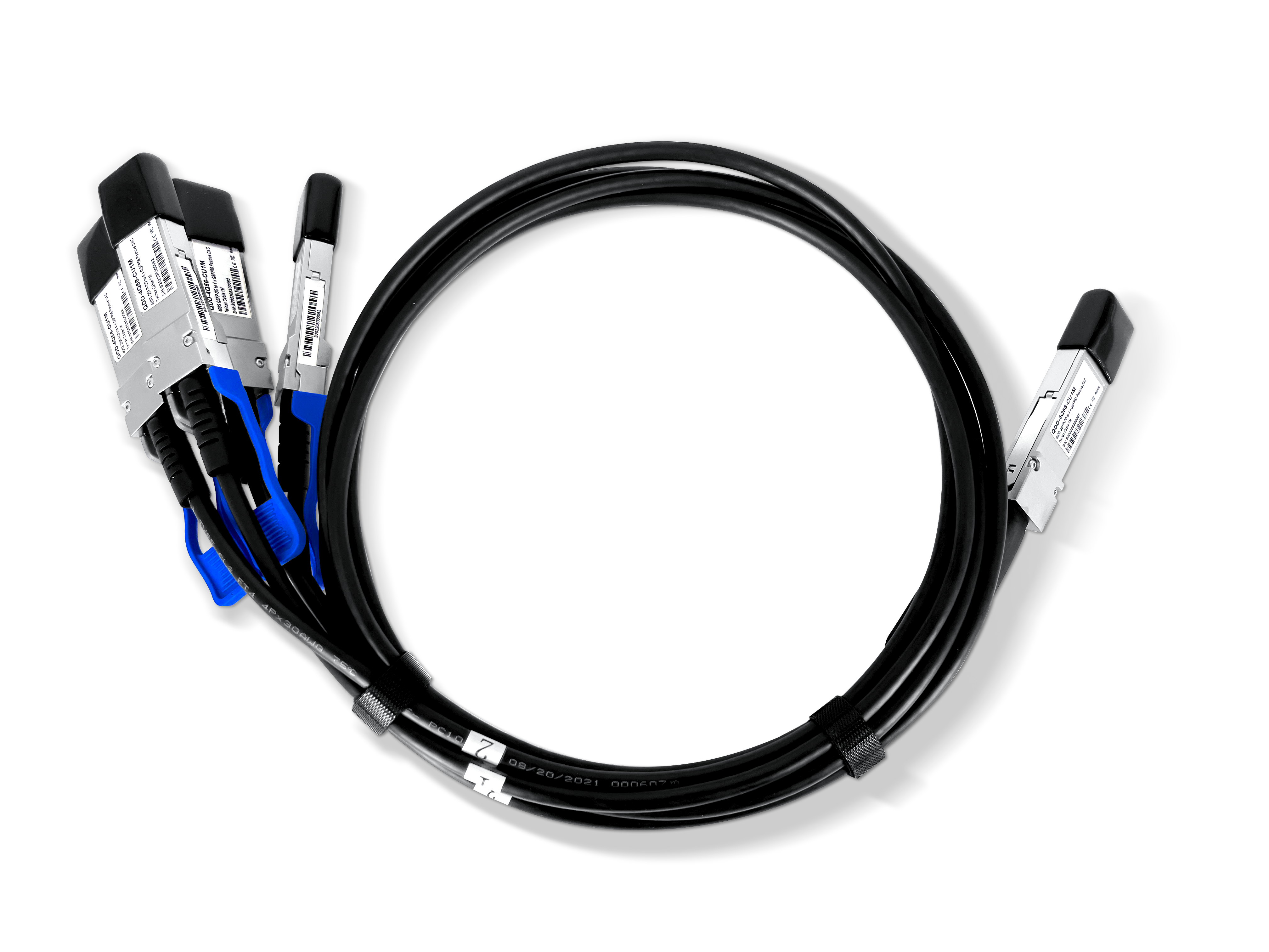 CAB-D-8S-400G-1M Compatible 400G QSFP-DD to 8x50G SFP56 Passive Direct Attach Copper Breakout Cable