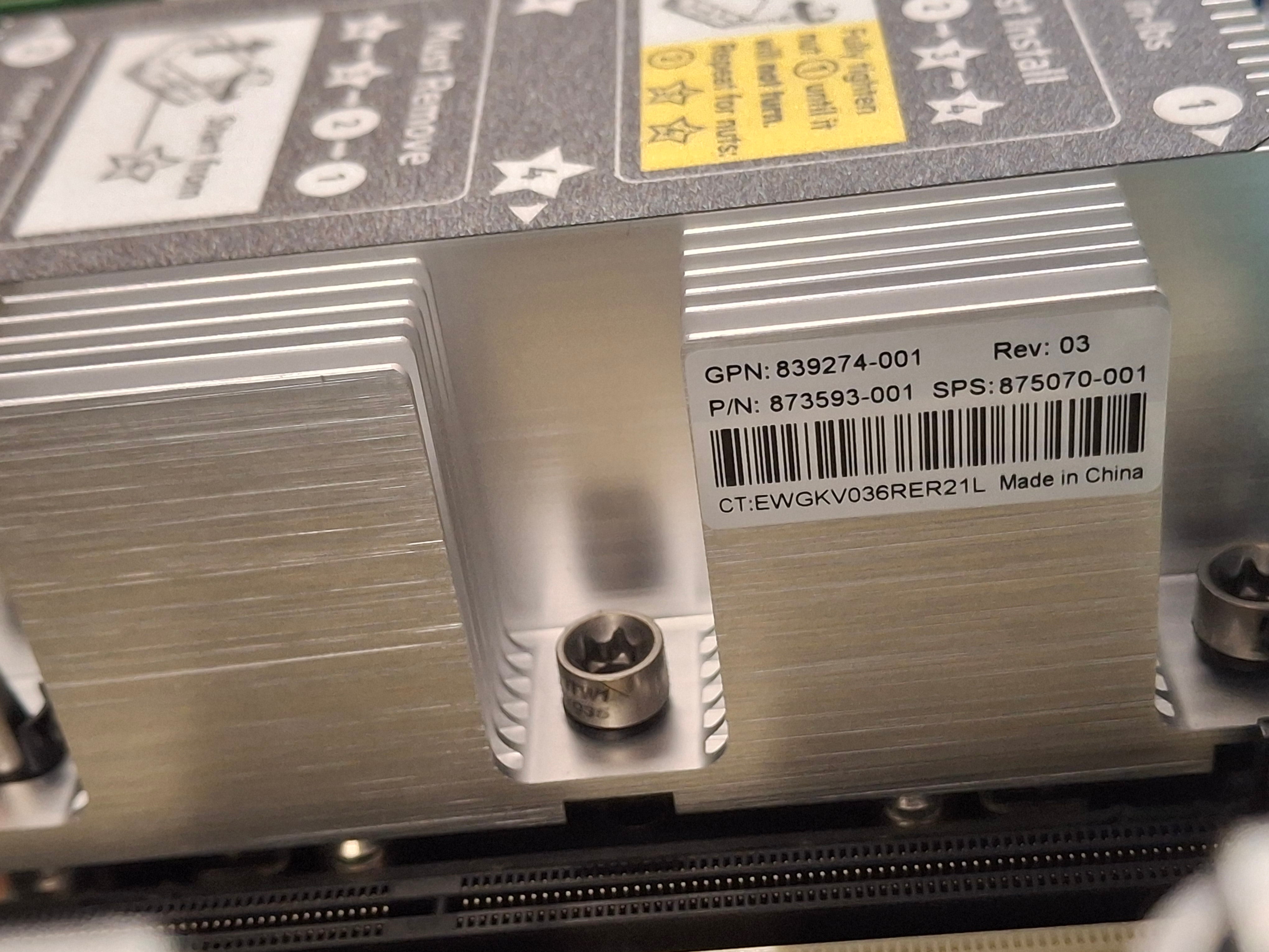 HPE P11897-001 - Xeon Gold 5220 Processor Label Detail | Alo Tech Solutions