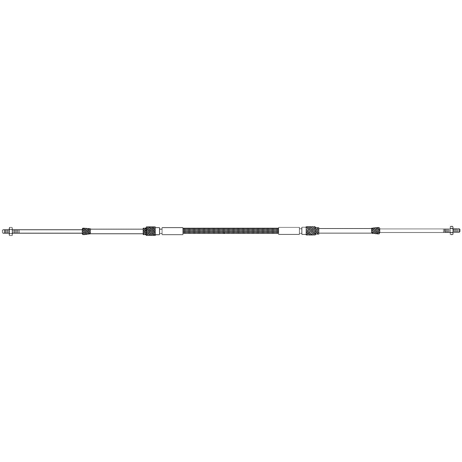 Uflex USA C8X14 Uflex C8X14 UFLEX C8 3300 Type Premium Universal Style Engine, Control Cable 10-32 UNF, 14'