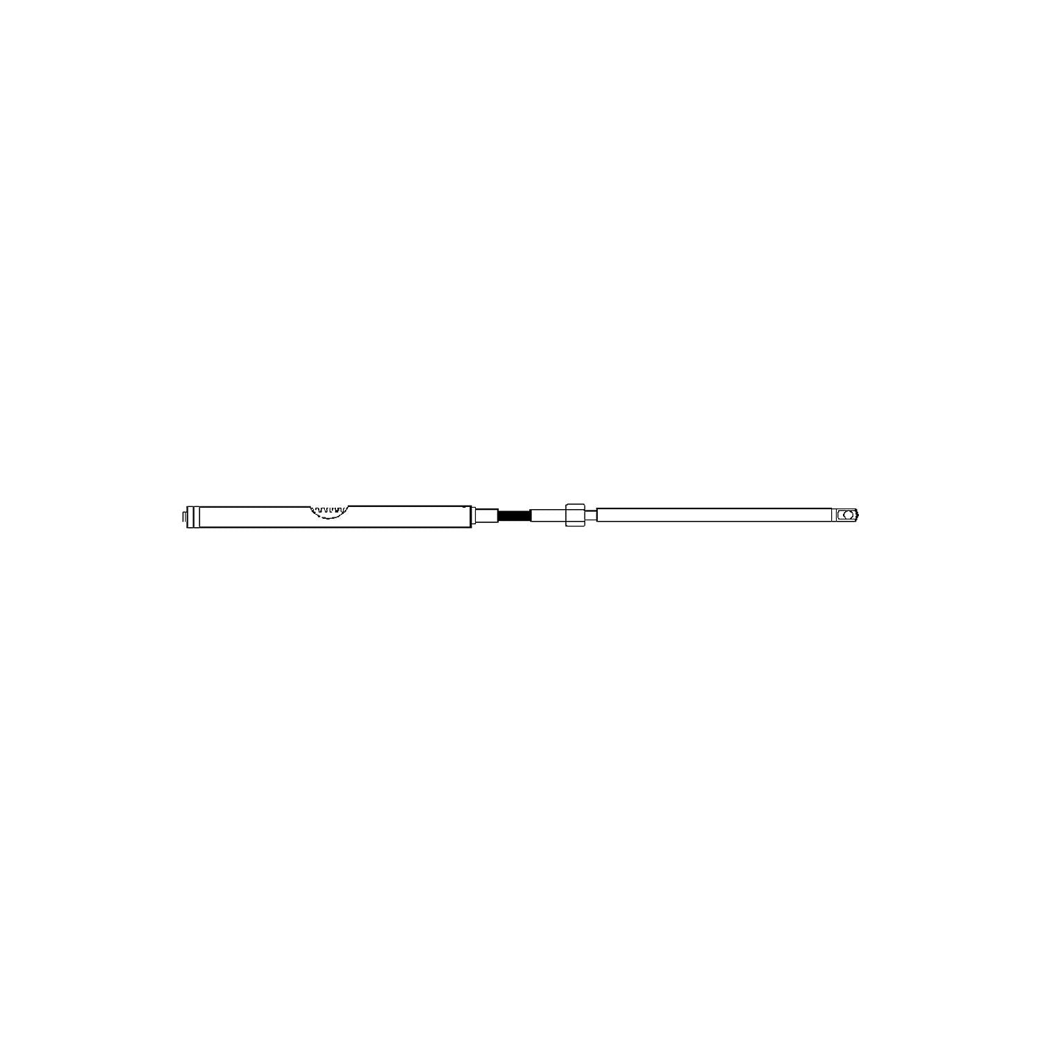 Uflex M86 Universal Rack & Pinion Steering Cable, 17', Replaces Morse Command 200 or Teleflex SSC124