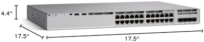 Cisco C9200L-24T-4X-E Catalyst 9200L 24 Port Gigabit 4x 10G SFP Network Essentials Switch (Renewed