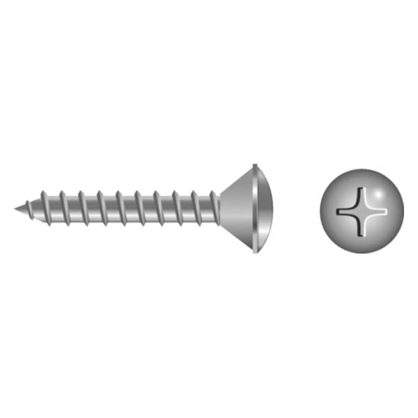 Seachoice SC0591 Phillips Tapping Screws Oval Head, #10 x 1/2"
