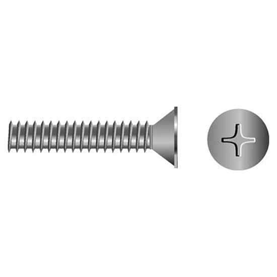 Seachoice Stainless Steel Phillips Machine Screw - Flat Head, 6-32 x 1"