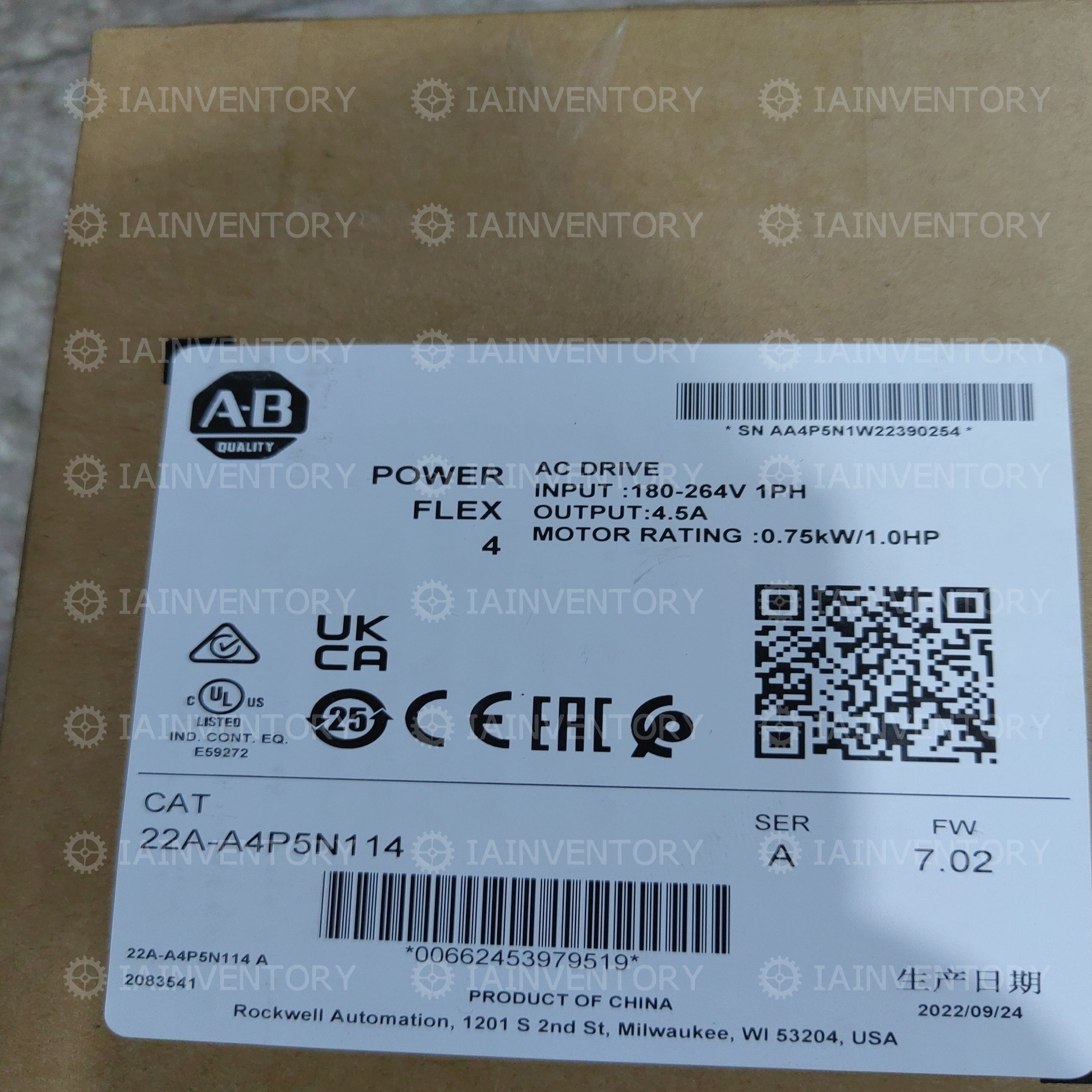 22A-A4P5N114 Allen-Bradley