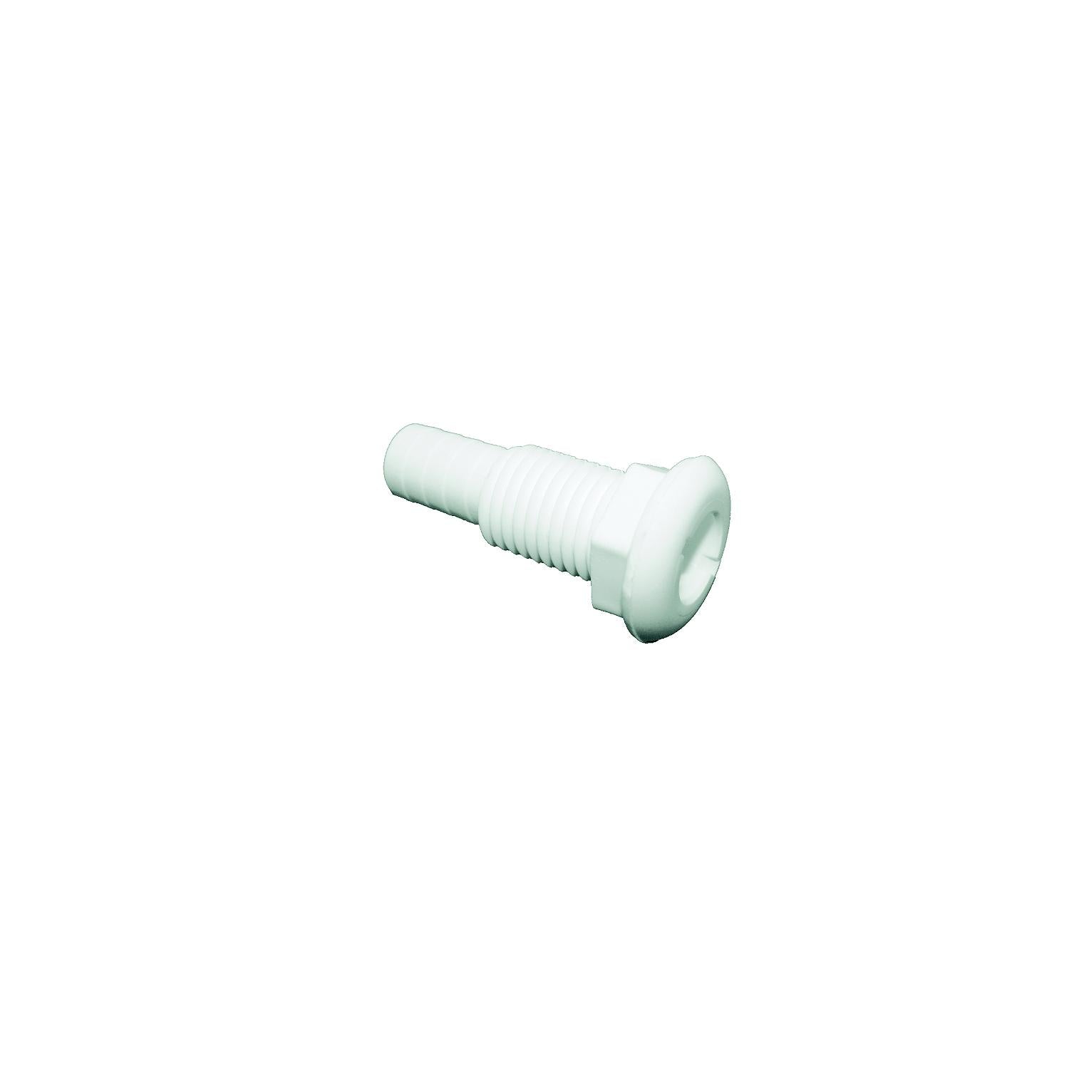 TH Marine TH-1502-DP T-H Marine Straight Thru-Hull Fitting For Hose, White