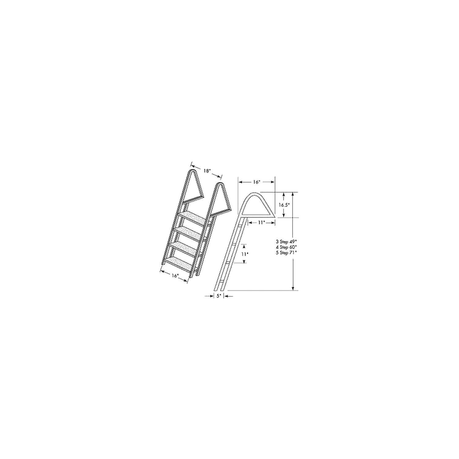 Tie Down Engineering 28274 Galvanized Dock Ladder