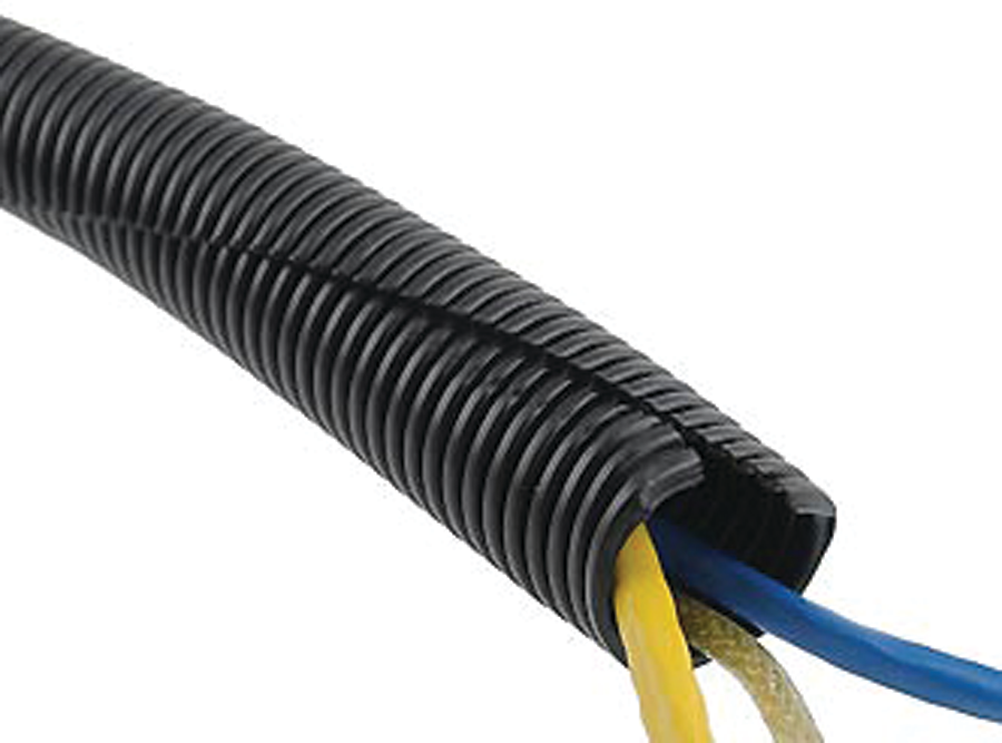 Trident Marine 128-1126 Trident Split Wire Conduit 1-1/2" X 50', Black