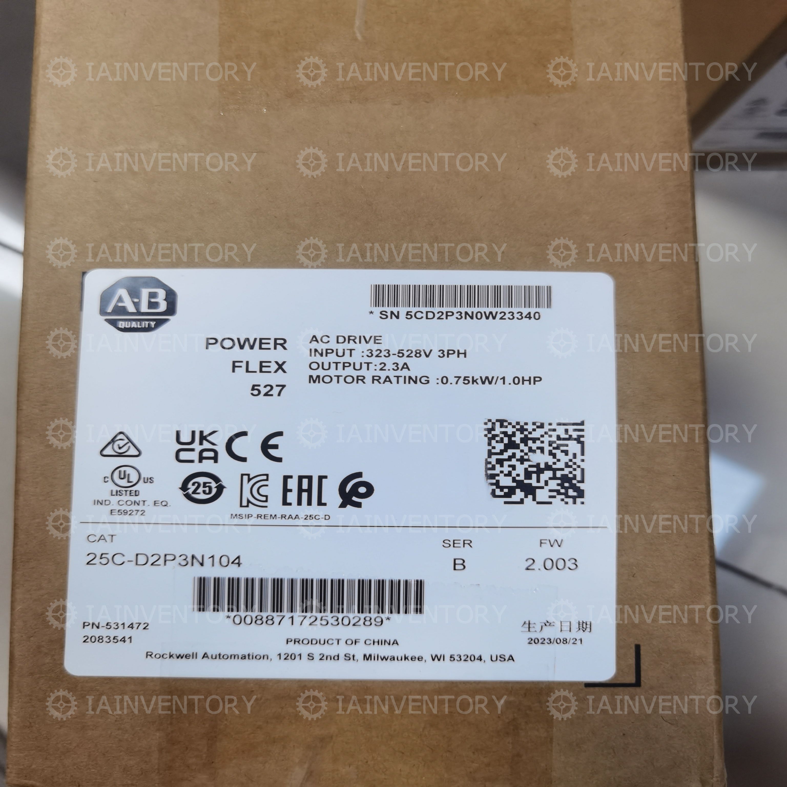 25C-D2P3N104 Allen-Bradley