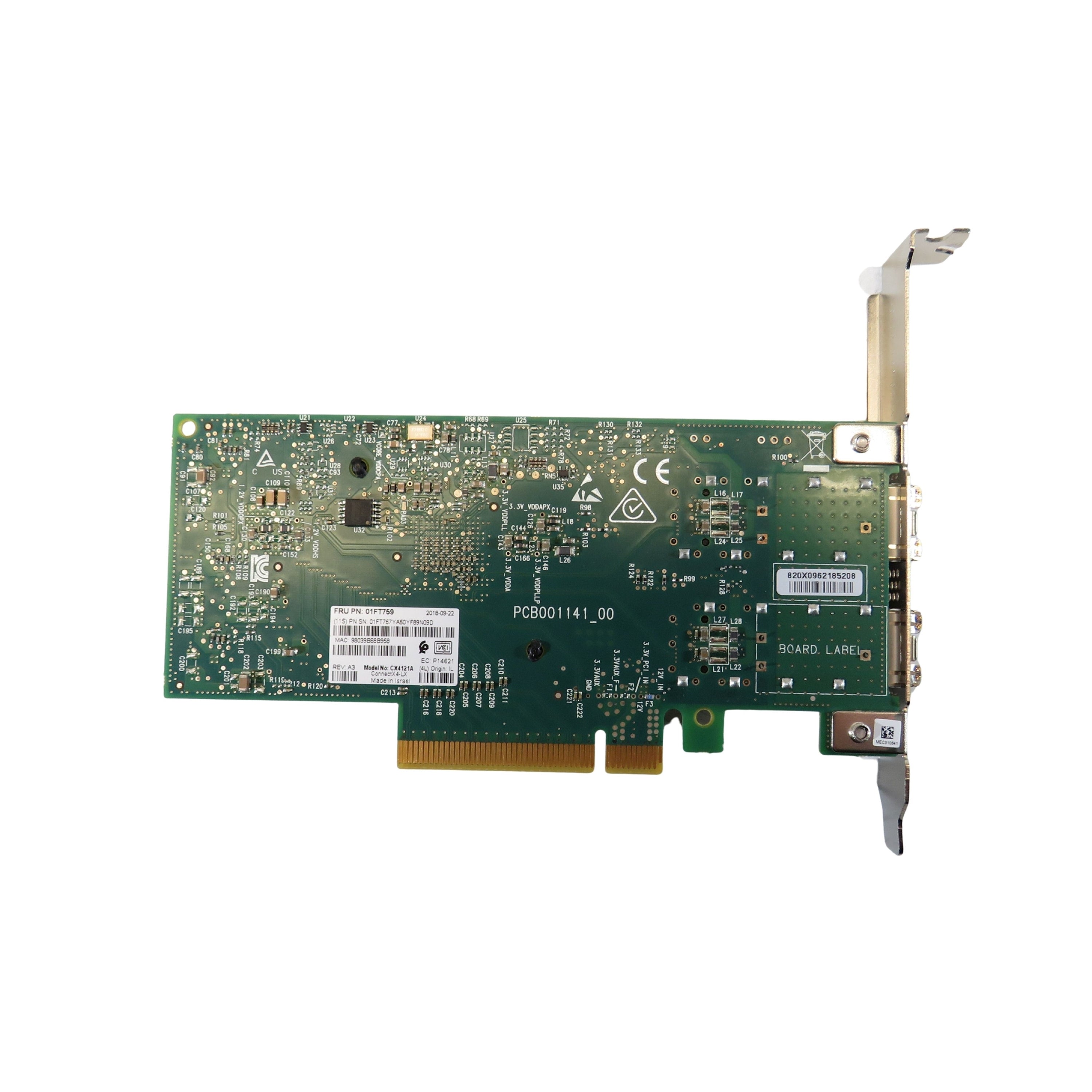 IBM 01FT759 EC2S PCIe3 2 Port 10GB SFP+ NIC & RoCe SR/Cu Power9 Adapter (Refurbished)