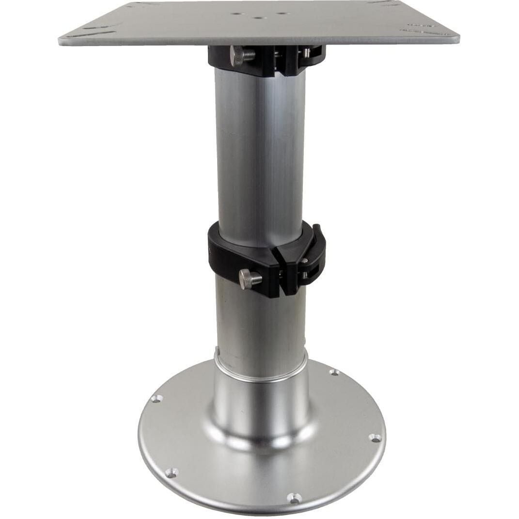 Springfield 1660231 3-Stage Clear Anodized Pedestal Set (Includes Square Table, Mount & Base), 14", 20", 28"