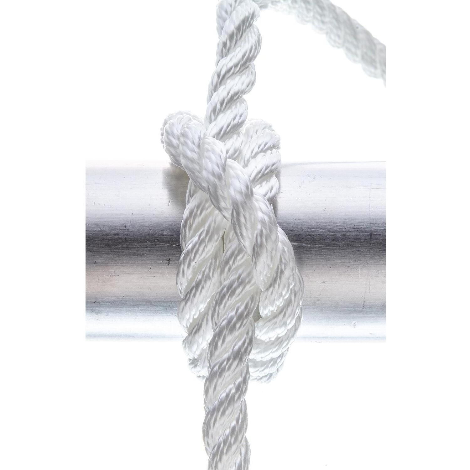 Seachoice 42531 3-Strand Twisted Nylon Dock Line, 3/8" x 25', White
