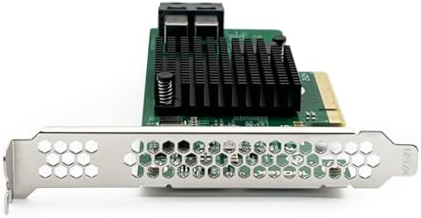 PCIe 3.0 x8 12G External SAS/SATA HBA RAID Controller Card, Broadcom 3008 Chip, Compatible with LSI 9300-8E, Mini SAS HD (SFF-8644 Connector, for Server/Storage Expansion