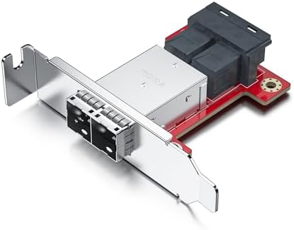 Fiber 12G Internal PCIe Controller Card, 8 Ports 12Gb/s SATA + SAS HBA Card, Broadcom's 3008 Chip, PCI Express 3.0 X8, 2X Mini SAS SFF-8643 Ports, Same as 9300-8I with Low Profile Bracket