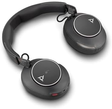 Poly Voyager Surround 80 UC Bluetooth Headset (Plantronics – Noise-Canceling Mics for Clear Calls – Adaptive ANC – Works w/iPhone, Android, PC/Mac, Zoom, Microsoft Teams (Certified –Amazon Exclusive