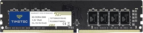 Timetec Premium 32GB KIT(2x16GB DDR4 2666MHz PC4-21300 Non-ECC Unbuffered 1.2V CL19 2Rx8288 Pin UDIMM Desktop Memory RAM(32GB KIT(2x16GB