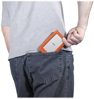 LaCie Rugged Mini 2TB External Hard Drive Portable HDD - USB 3.0/ 2.0 Compatible, Drop Shock Dust Rain Resistant Shuttle Drive, For Mac And PC Computer (LAC9000298, orange