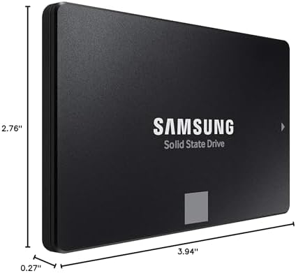 Samsung 870 EVO SATA III SSD 1TB 2.5” Internal Solid State Drive, Upgrade PC or Laptop Memory and Storage for IT Pros, Creators, Everyday Users, MZ-77E1T0B/AM