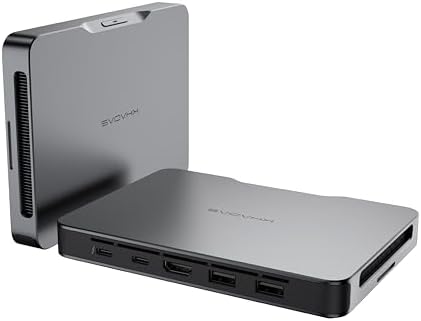 Khadas Mind 2s AI Mini PC - 96 Tops AI Performance, Intel Core Ultra 7 255H｜64GB LPDDR5X+2TB SSD｜5.55Wh Battery｜Only 435g｜Thunderbolt 4｜8K UHD｜Win 11 Home｜Micro Desktop Computer for Work and Gaming