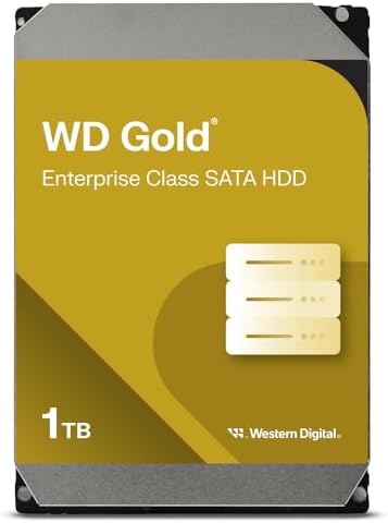 Western Digital 24TB WD Gold Enterprise Class SATA Internal Hard Drive HDD - 7200 RPM, SATA 6 Gb/s, 512 MB Cache, 3.5" - WD242KRYZ