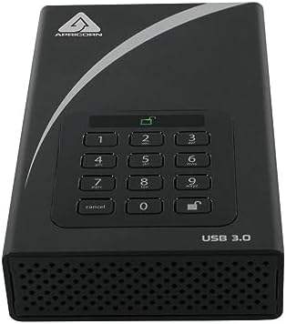 Apricorn 2TB Aegis Padlock DT 256-Bit Encrypted USB 3.0 Hard Drive (ADT-3PL256-2000