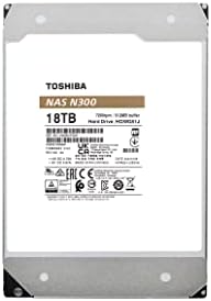 Toshiba N300 16TB NAS 3.5-Inch Internal Hard Drive - CMR SATA 6 GB/s 7200 RPM 512 MB Cache - HDWG51GXZSTA