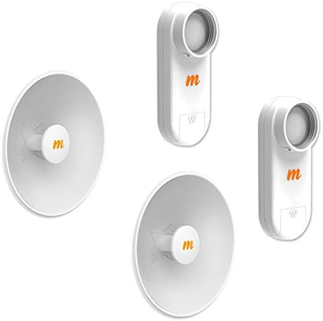 N5-X25 4.9-6.4 GHz Modular Twist-on Antenna 400mm Dish for C5x only 25 dBi gain 2Units with C5x 4.9-6.4GHz 8dBi Radio for PTMP/PTP 2Units