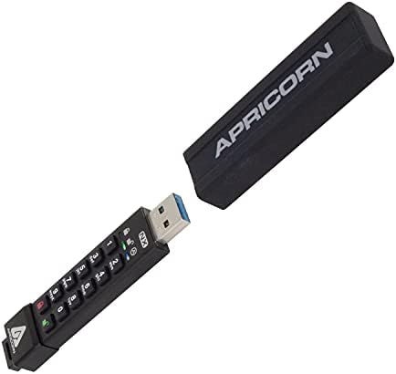 Apricorn 2TB Aegis Padlock Fortress FIPS 140-2 Level 2 Validated 256-Bit Encrypted USB 3.0 Hard Drive & Aegis Secure Key 3 NX 128GB 256-Bit Secure USB 3.0 Flash Drive, Black