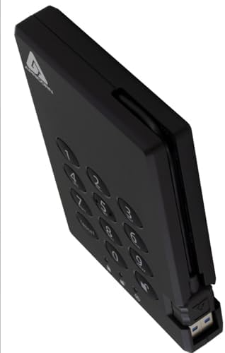Apricorn 500GB Aegis Padlock USB 3.0 256-bit AES XTS Hardware Encrypted Portable External Hard Drive (A25-3PL256-500
