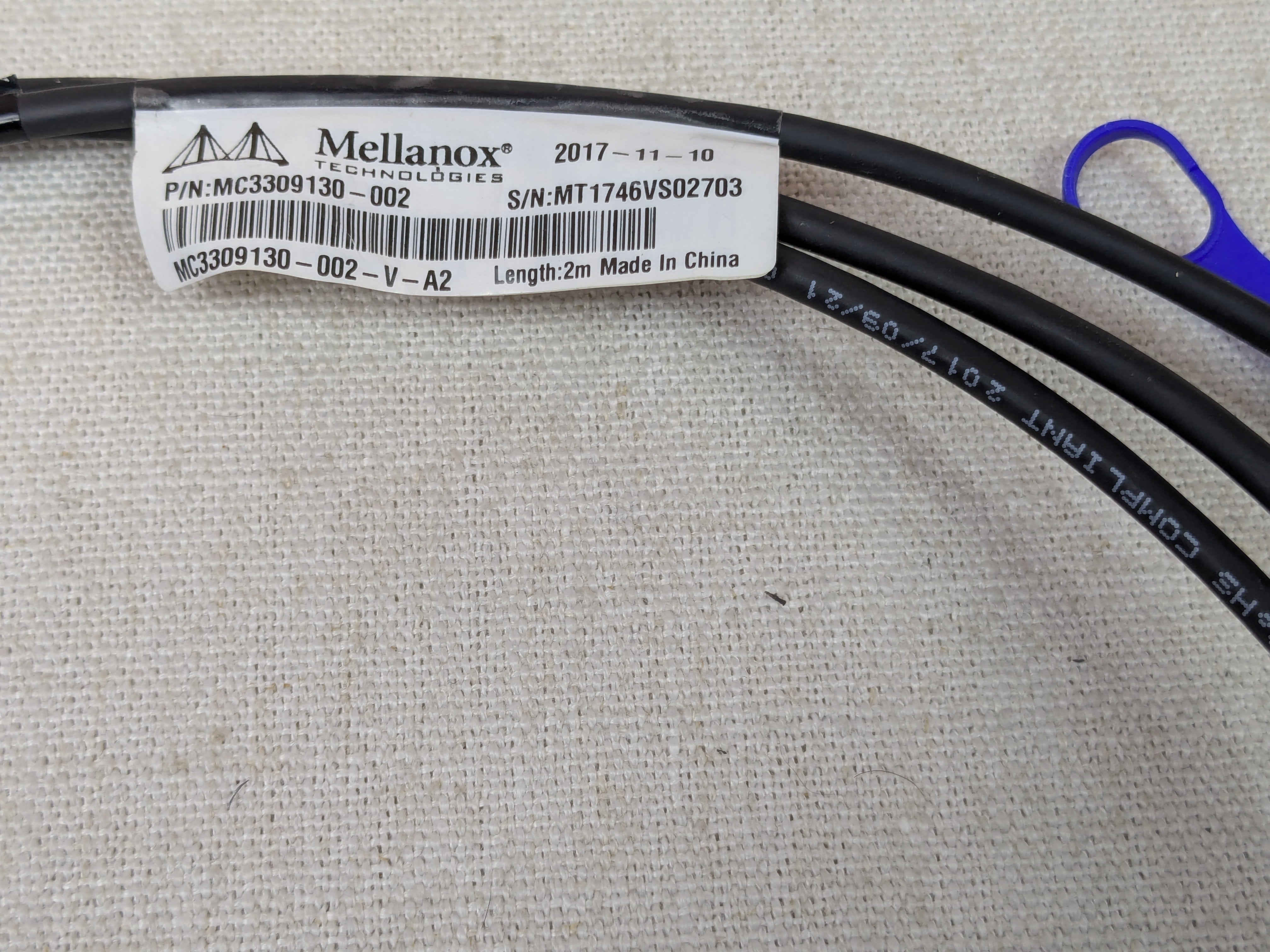 Mellanox MC3309130-002 10G SFP+ to SFP+ 2M DAC Cable