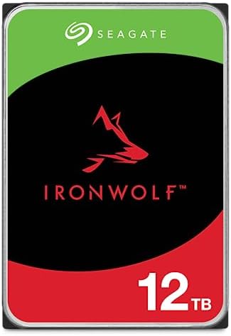 Seagate IronWolf Pro, 12 TB, Enterprise NAS Internal HDD –CMR 3.5 Inch, SATA 6 Gb/s, 7,200 RPM, 256 MB Cache for RAID Network Attached Storage (ST12000NT001