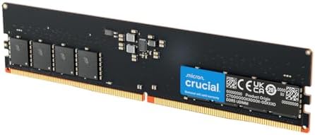 Crucial 64GB DDR5 RAM Kit (2x32GB, 4800MHz CL40 Desktop Memory, UDIMM 288-Pin, Compatible with 13th Gen Intel Core and AMD Ryzen 7000 - CT2K32G48C40U5