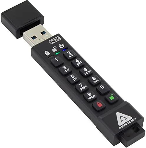 Apricorn 2TB Aegis Fortress L3 USB 3.0 Hardware Encrypted Portable Drive and 128GB Aegis Secure Key 3 NX FIPS 140-2 Level 3 Validated Secure USB 3.0 Flash Drive Bundle